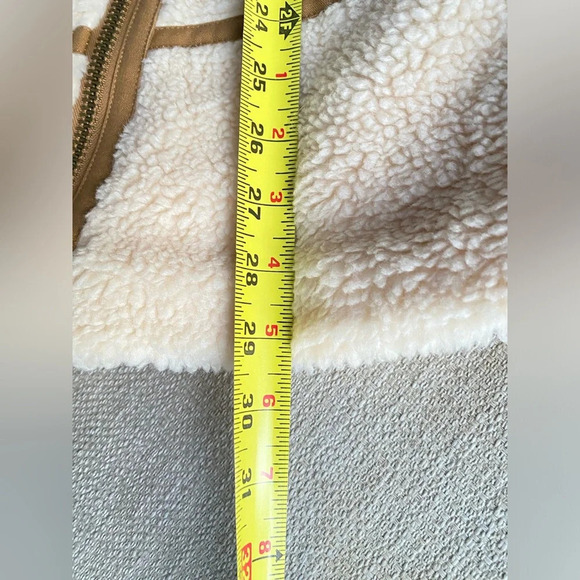 Faherty Jacket Women’s Large Montana Moto Coat Shearling Sherpa Jacket - Picture 10 of 10